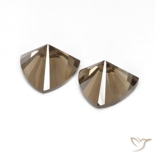 Gemme di Quarzo fumé Marrone scuro naturale da 5.11 ct, Taglio trillion, VVS