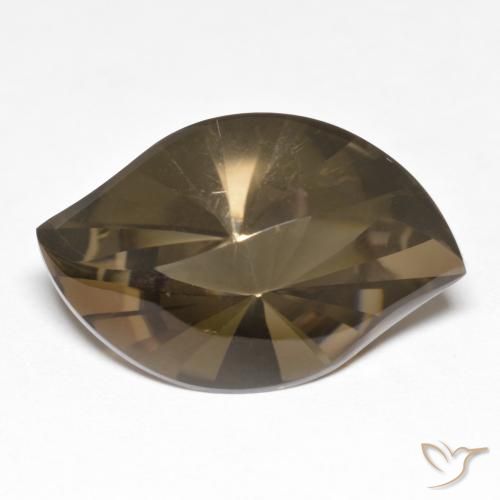 10.26ct Naturale Marrone medio-chiaro Quarzo fumé, Taglio marquise, Trasparente