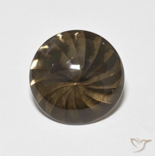 5.22ct Naturale Moka chiaro Quarzo fumé, Rotondo, Trasparente