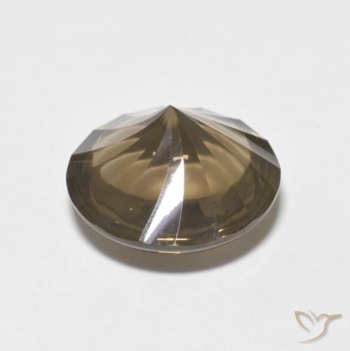 Quarzo fumé Moka chiaro naturale da 5.22 ct, Rotondo, Trasparente