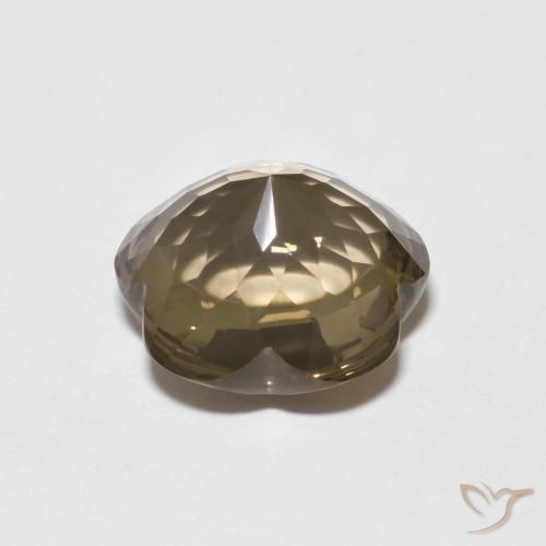 Quarzo fumé legno marrone Wood naturale da 4.84 ct, Taglio a fiore, Trasparente