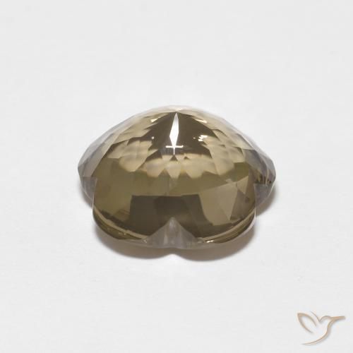 Quarzo fumé Tortilla Marrone Chiaro naturale da 4.38 ct, Taglio a fiore, Trasparente