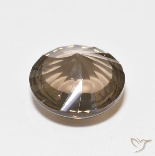 Quarzo fumè Marrone medio naturale da 6.14 ct, Rotondo, Trasparente