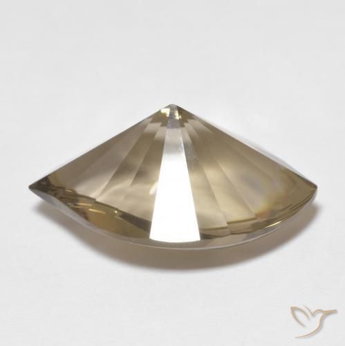 Quarzo fumé Marrone caldo naturale da 10.70 ct, Taglio marquise, Trasparente