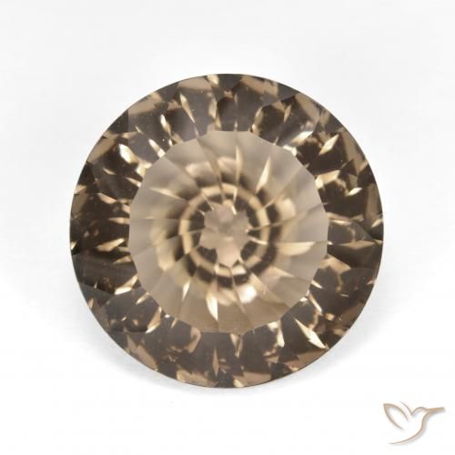 8.22ct Naturale legno marrone Wood Quarzo fumé, Rotondo, VVS