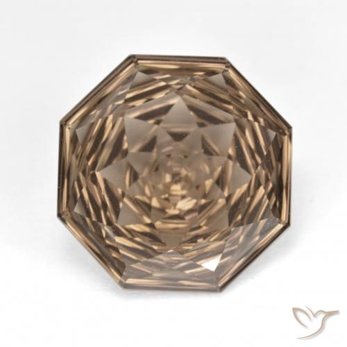 7.84ct Naturale Marrone chiaro Quarzo fumè, Taglio smeraldo, VVS