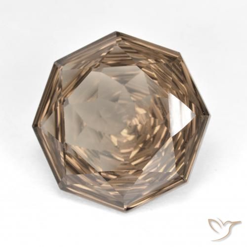 Quarzo fumé Marrone chiaro naturale da 7.84 ct, Ottagonale / Taglio smeraldo, VVS