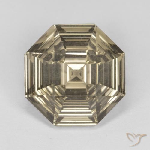 Quarzo fumè Marrone Giallo Chiaro naturale da 6.28 ct, Ottagonale / Taglio smeraldo, VVS