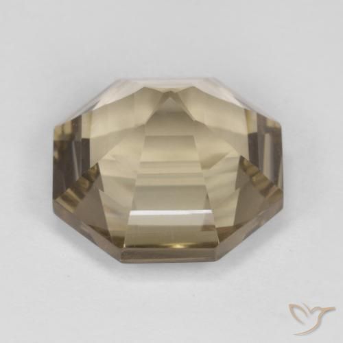 Quarzo fumè Marrone Giallo Chiaro naturale da 6.28 ct, Ottagonale / Taglio smeraldo, VVS