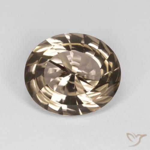 6.74ct Naturale Marrone medio-chiaro Quarzo fumè, Ovale, VVS