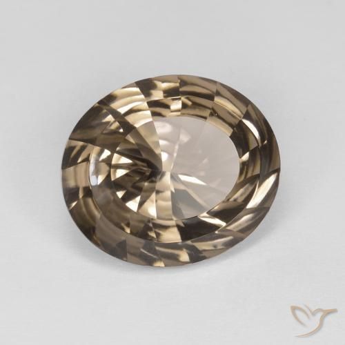 Quarzo fumé Marrone medio-chiaro naturale da 6.74 ct, Ovale, VVS