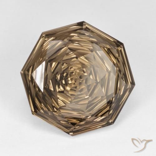 Quarzo fumé Marrone medio-chiaro naturale da 10.67 ct, Ottagonale / Taglio smeraldo, VVS