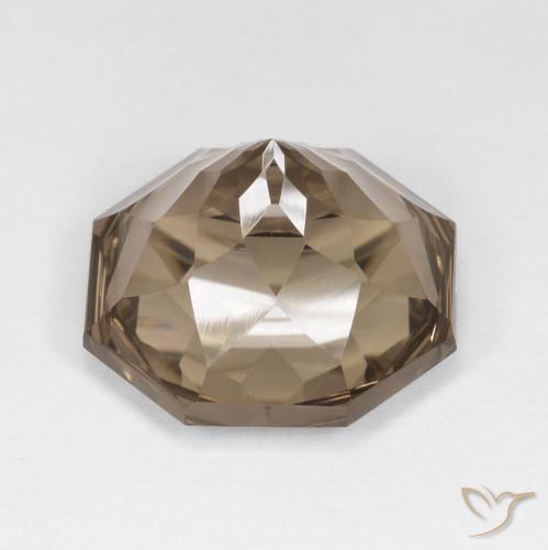 Quarzo fumé Marrone medio-chiaro naturale da 10.67 ct, Ottagonale / Taglio smeraldo, VVS