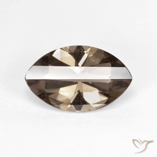 2.89ct Naturale ombra marrone Quarzo fumé, Taglio marquise, VVS