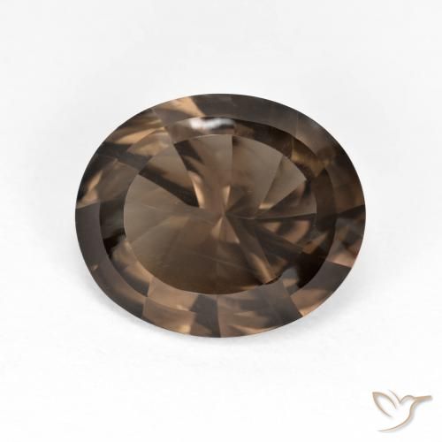 3.97ct Naturale Hickory Brown Quarzo fumè, Ovale, VVS