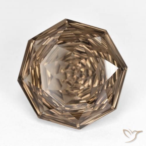 Quarzo fumé Marrone caldo naturale da 8.80 ct, Ottagonale / Taglio smeraldo, VVS
