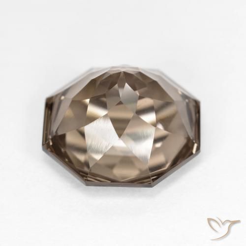 Quarzo fumé Marrone medio naturale da 5.46 ct, Ottagonale / Taglio smeraldo, VVS