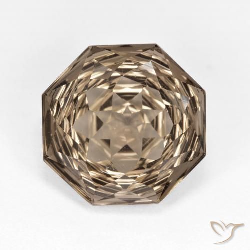 5.76ct Naturale Marrone caldo Quarzo fumè, Taglio smeraldo, VVS