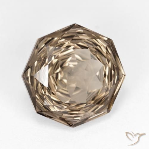 Quarzo fumé Marrone caldo naturale da 5.76 ct, Ottagonale / Taglio smeraldo, VVS