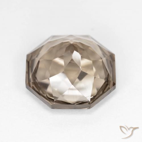 Quarzo fumé Marrone caldo naturale da 5.76 ct, Ottagonale / Taglio smeraldo, VVS