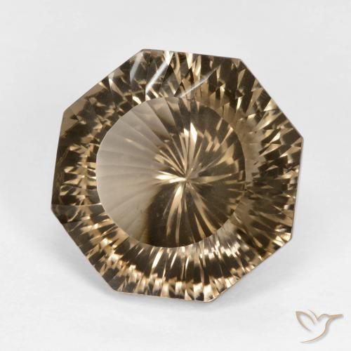 Quarzo fumé Marrone medio-chiaro naturale da 9.62 ct, Ottagonale / Taglio smeraldo, VVS