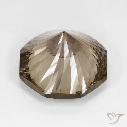 Quarzo fumé Marrone medio-chiaro naturale da 9.62 ct, Ottagonale / Taglio smeraldo, VVS