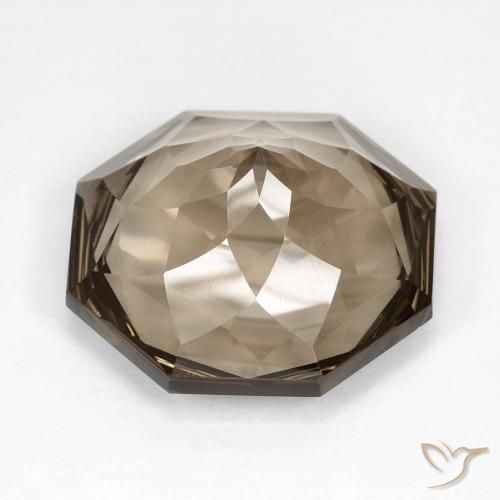 Quarzo fumé Marrone medio-chiaro naturale da 12.25 ct, Ottagonale / Taglio smeraldo, VVS