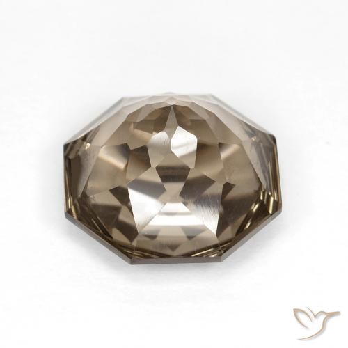 Quarzo fumé Moka chiaro naturale da 5.74 ct, Ottagonale / Taglio smeraldo, VVS