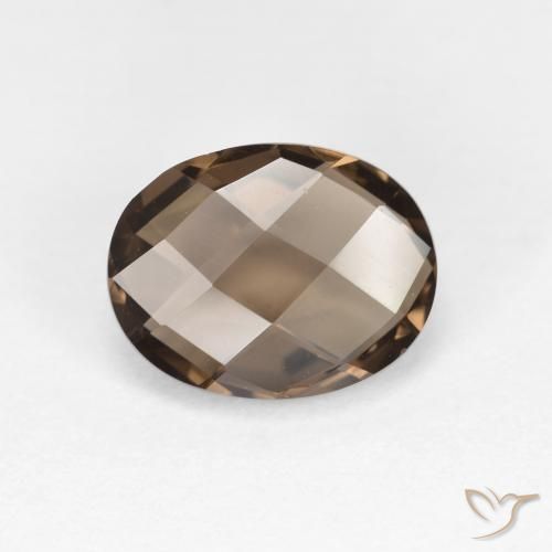 1.74ct Naturale Marrone chiaro Quarzo fumé, Ovale, VVS-VS