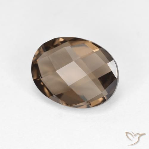 Quarzo fumé Marrone chiaro naturale da 1.74 ct, Ovale, VVS-VS