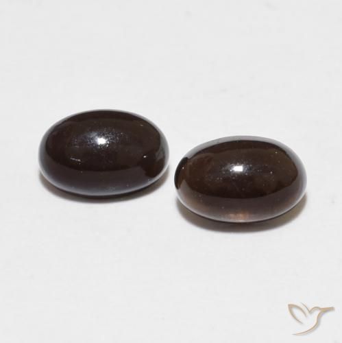 1.14ctw Naturale Marrone medio Quarzo fumé, Ovale, Traslucido