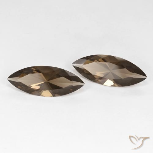 Gemme di Quarzo fumè Marrone caldo naturale da 5.90 ct, Taglio marquise, VVS