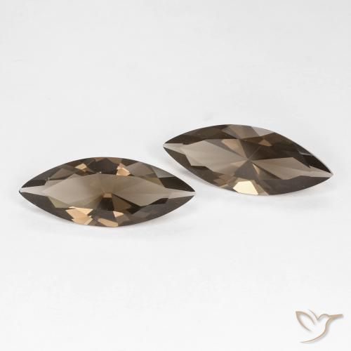 Gemme di Quarzo fumé Marrone chiaro naturale da 5.34 ct, Taglio marquise, VVS