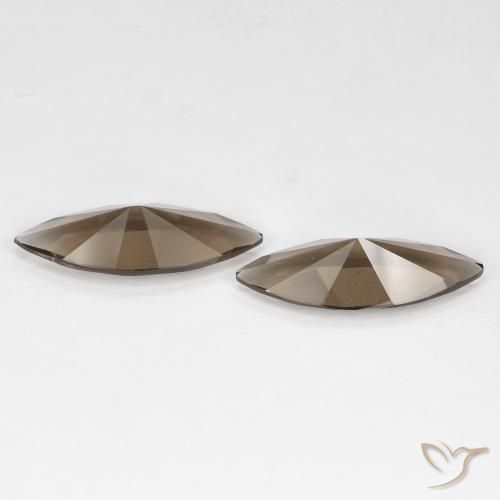 Gemme di Quarzo fumé Marrone chiaro naturale da 5.34 ct, Taglio marquise, VVS