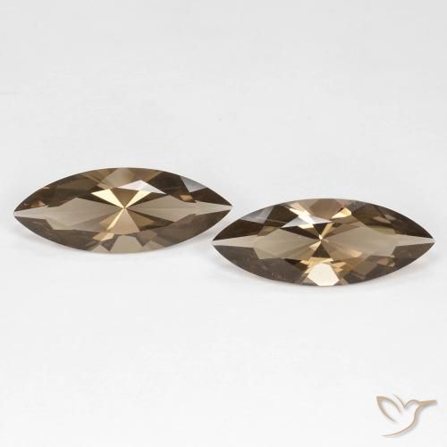 Gemme di Quarzo fumè Marrone chiaro naturale da 5.88 ct, Taglio marquise, VVS