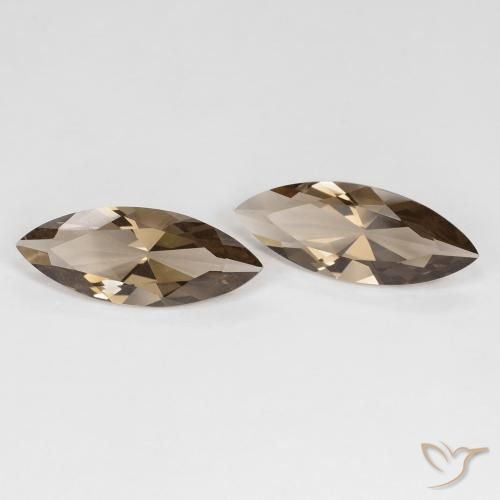 Gemme di Quarzo fumé Marrone chiaro naturale da 6.22 ct, Taglio marquise, VVS
