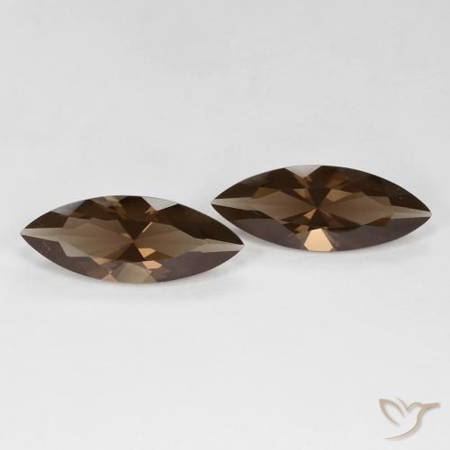 Gemme di Quarzo fumé Marrone caldo naturale da 6.14 ct, Taglio marquise, VVS
