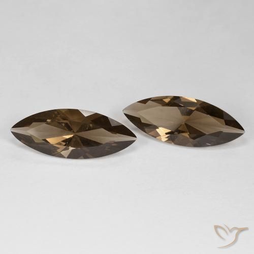 Gemme di Quarzo fumé Marrone caldo naturale da 6.02 ct, Taglio marquise, VVS