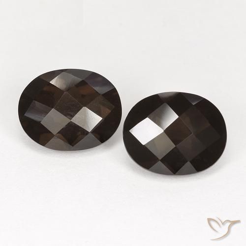 Gemme di Quarzo fumè Marrone scuro naturale da 5.19 ct, Ovale, VVS-VS