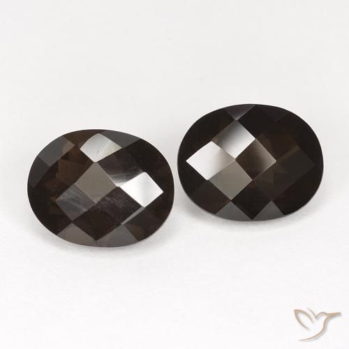 Gemme di Quarzo fumè Marrone scuro naturale da 5.19 ct, Ovale, VVS-VS