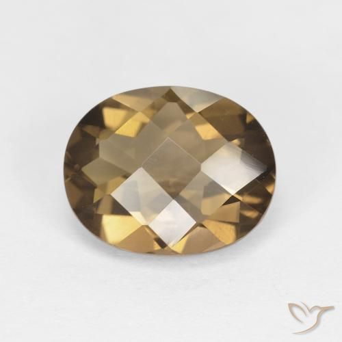 2.35ct Naturale Marrone Caffè Chiaro Quarzo fumè, Ovale, VVS