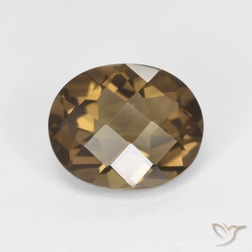 2.40ct Naturale Caffè Marrone Quarzo fumè, Ovale, VVS