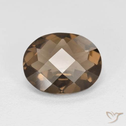 2.10ct Naturale Marrone medio-scuro Quarzo fumè, Ovale, VVS