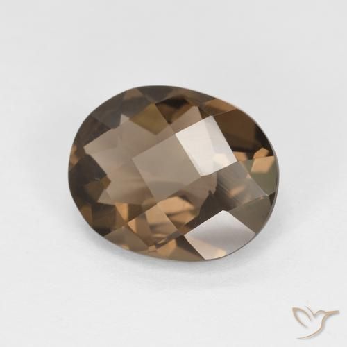 Quarzo fumé Marrone medio-scuro naturale da 2.10 ct, Ovale, VVS