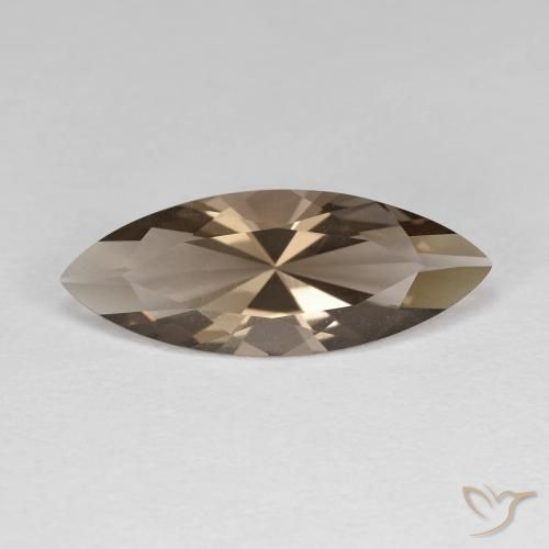 2.69ct Naturale legno marrone Wood Quarzo fumé, Taglio marquise, VVS