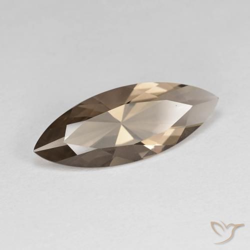 Quarzo fumé legno marrone Wood naturale da 2.69 ct, Taglio marquise, VVS