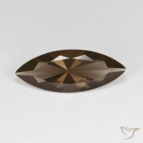 2.80ct Naturale ombra marrone Quarzo fumé, Taglio marquise, VVS