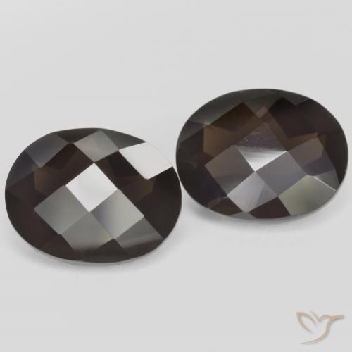 Gemme di Quarzo fumè Marrone scuro naturale da 4.84 ct, Ovale, VVS