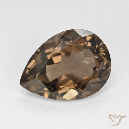 Quarzo fumé Marrone chiaro naturale da 6.54 ct, Forma a pera, VS