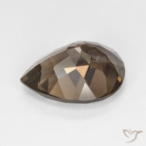Quarzo fumé Marrone chiaro naturale da 6.54 ct, Forma a pera, VS